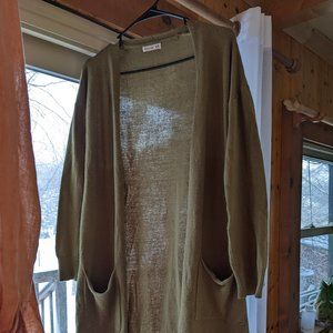 COTTON ON Green Cardigan Lightweight Sweater Duster